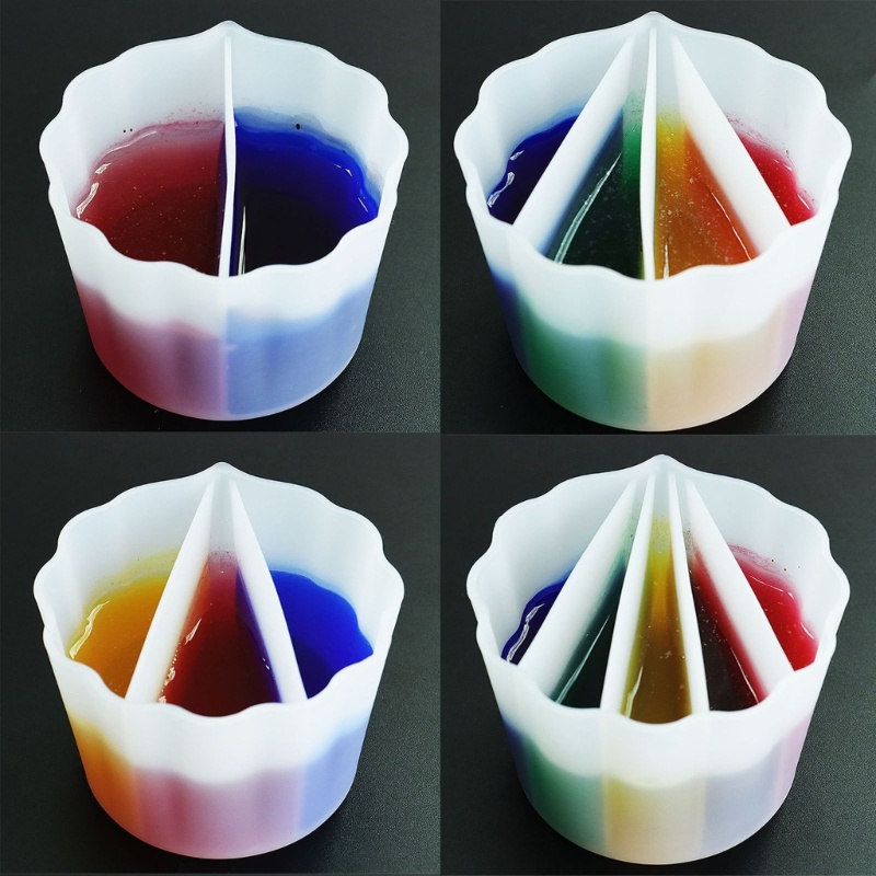 Ly Nhựa Silicone Trộn Màu Sắc