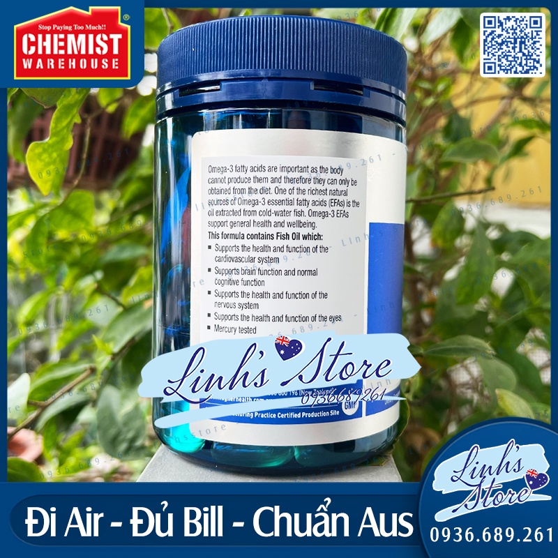 Dầu cá 3000mg Wagner Fish Oil - 150 viên 💙 Chemist Warehouse - Úc