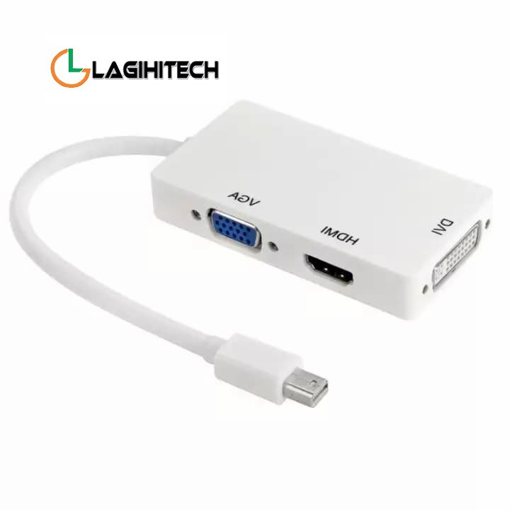 Cáp Chuyển Đổi Mini Displayport To HDMI, VGA, DVI - Bảo Hành 1 Tháng