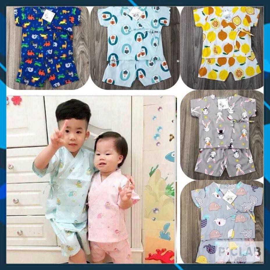 (Chọn mẫu) Bộ quần áo yukata vải Kate lụa qate63 cho bé trai/bé gái Sản phẩm mới