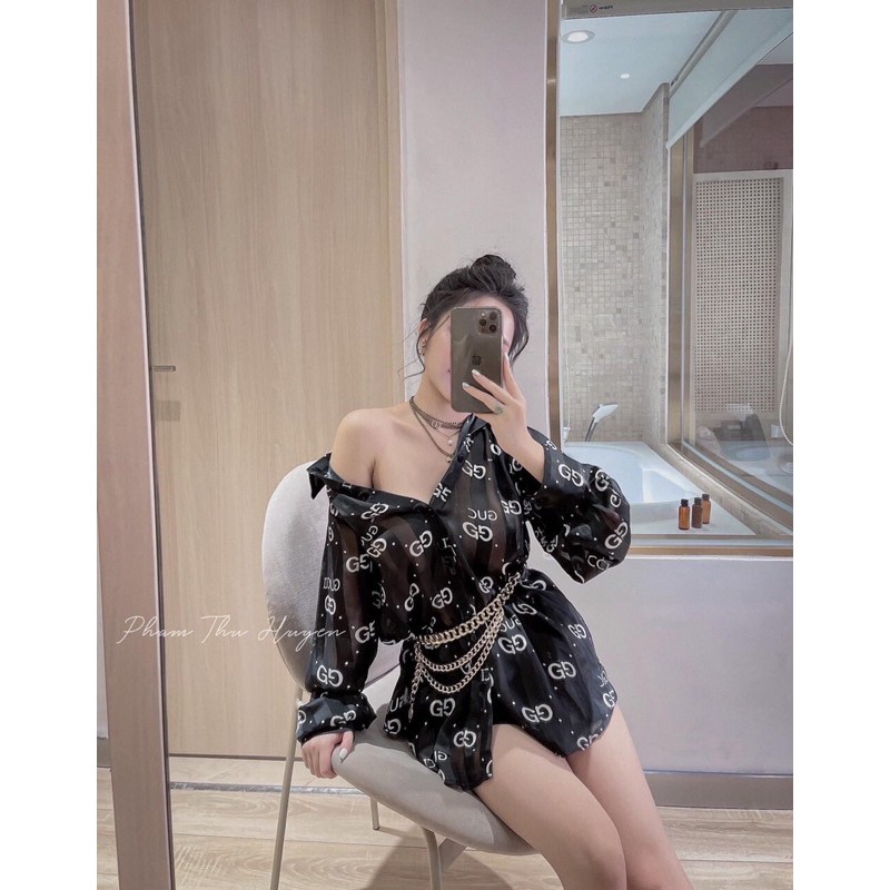 áo sơ mi họa tiết vân chìm