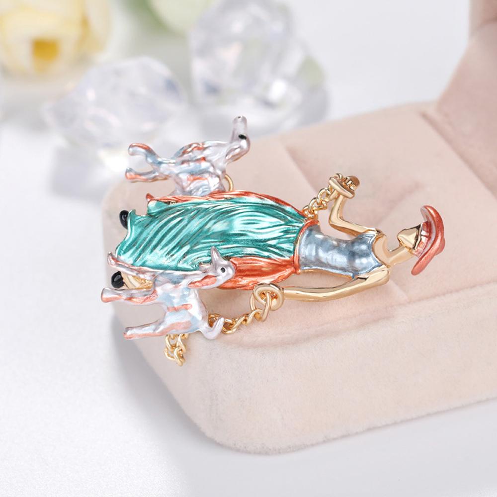 VANES1 Ghim Cài Áo Hình Hai Chú Chó Dễ Thương Dành Cho Nữ