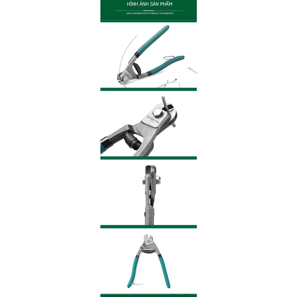 Kìm cắt cáp, kềm cắt cáp, kéo cắt cáp, Máy cắt cáp 8inch - đường kính cáp/dây 5mm TUOSEN