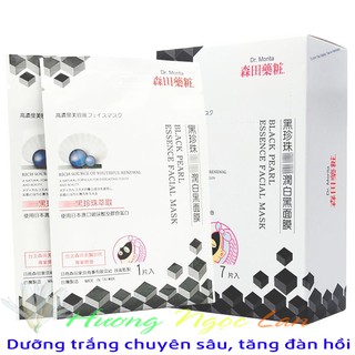 Mặt nạ Dr. Morita chiết xuất Ngọc trai đen Black Pearl Essence Facial Mask dưỡng trắng, tăng đàn hồi, chống lão hóa
