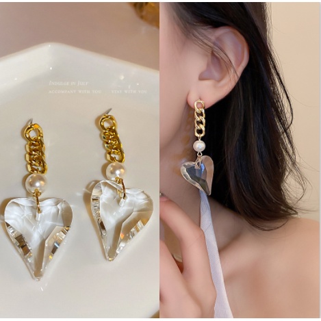 Bông Tai Mạ Bạc 925 Hình Nơ Đính Ngọc Trai Dáng Dài Phong Cách Hàn Quốc Thời Trang Cho Nữ