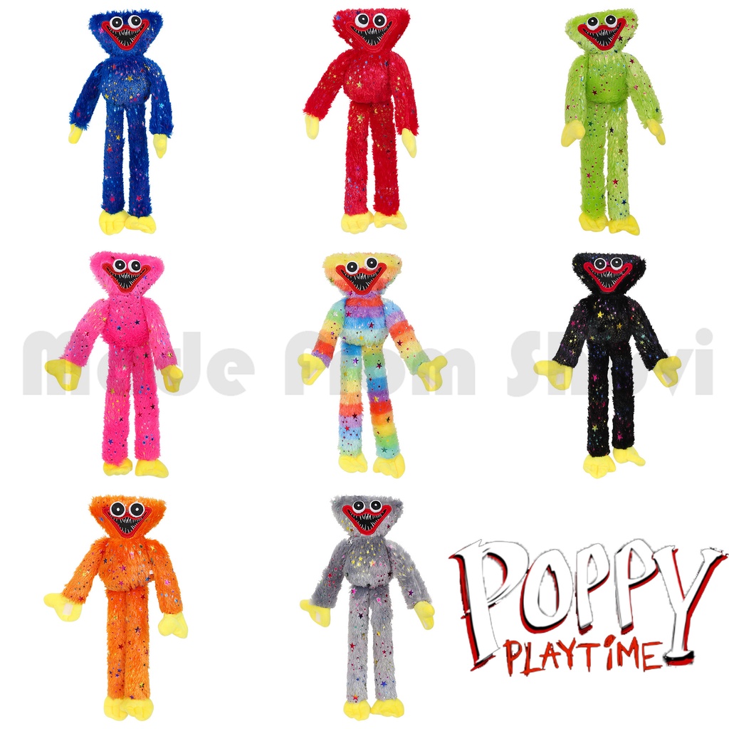 Đồ chơi búp bê nhồi bông hình nhân vật anime Poppy Playtime 2 3 Huggy Wuggy tùy chọn cotton PP mềm mại đáng yêu