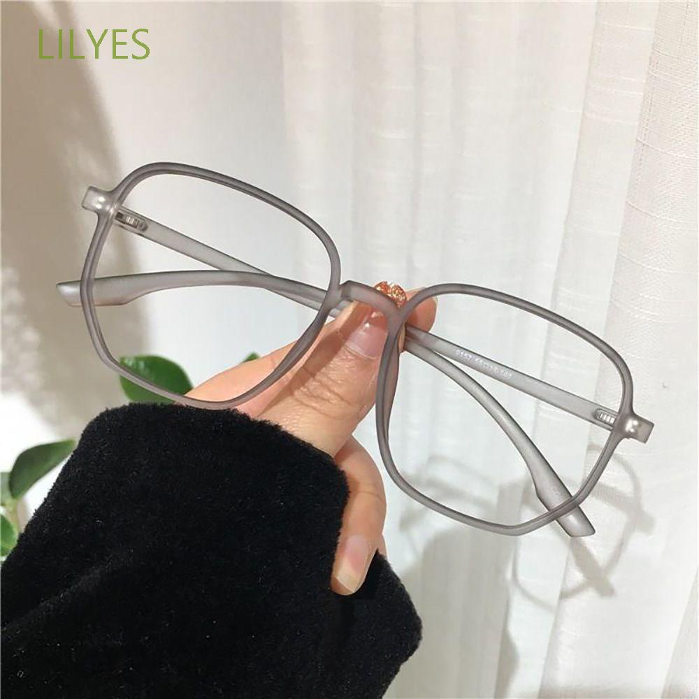 Mắt kính gọng vuông bằng nhựa trong suốt nhiều màu phong cách Hàn Quốc thời trang cho nam và nữ