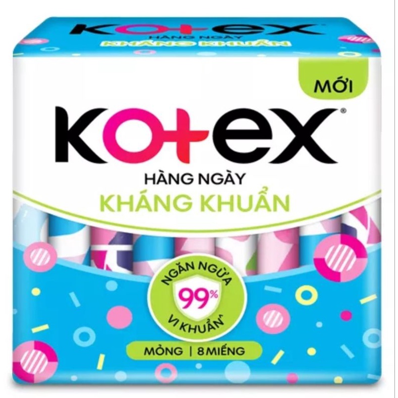 Băng vệ sinh Kotex kháng khuẩn hàng ngày 8 miếng