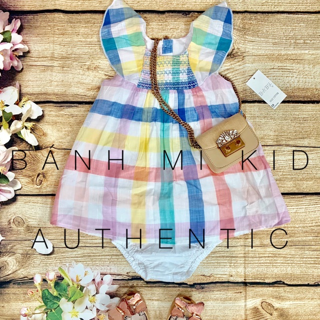 Váy matalan auth kẻ sọc