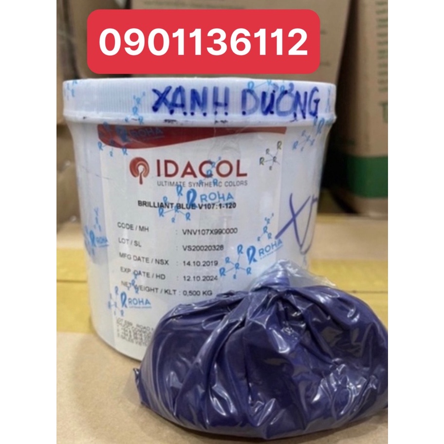 Bột màu thực phẩm xanh dương (BRILLIANT BLUE)- Bột màu thực phẩm Ấn độ idacol color