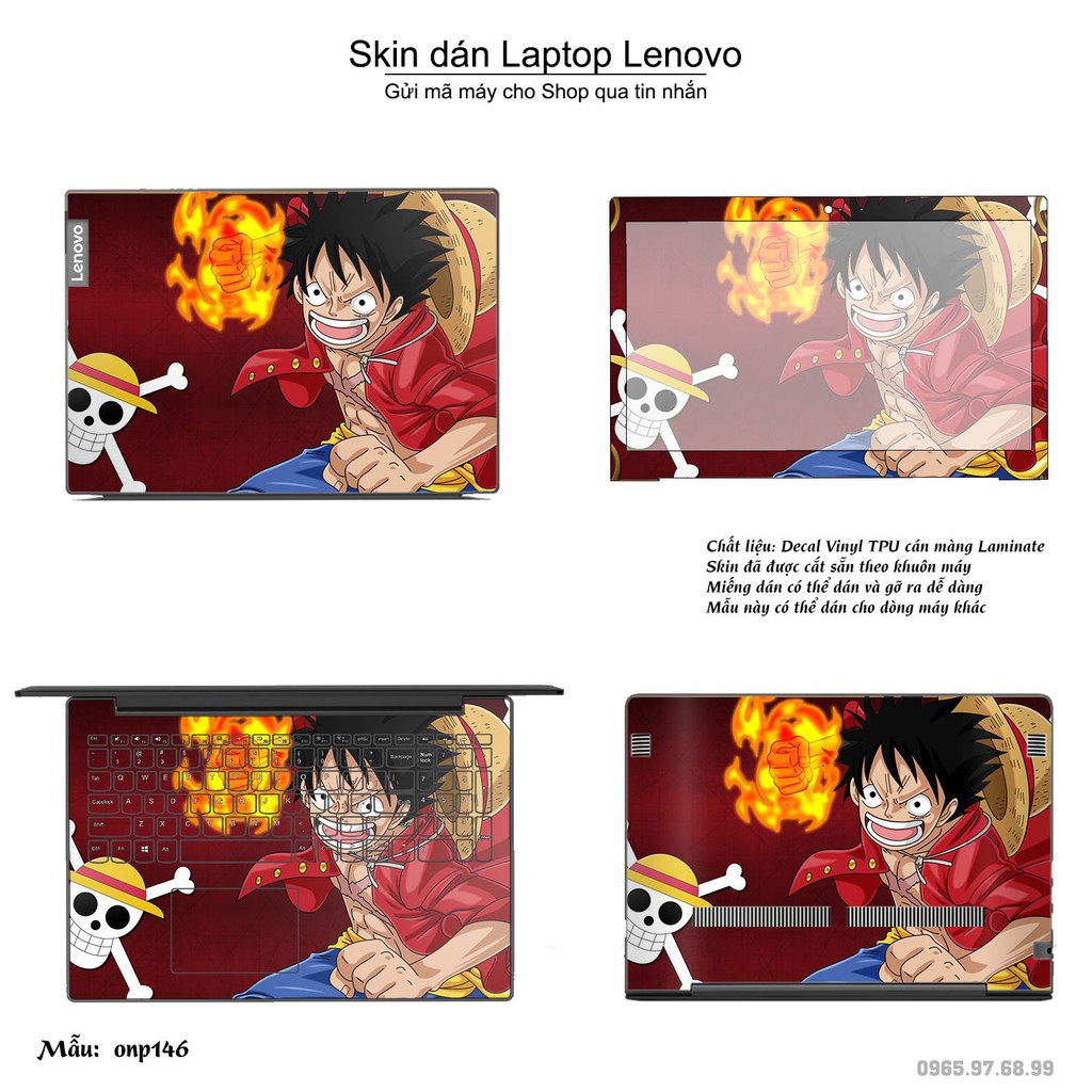 Skin dán Laptop Lenovo in hình One Piece _nhiều mẫu 18 (inbox mã máy cho Shop)