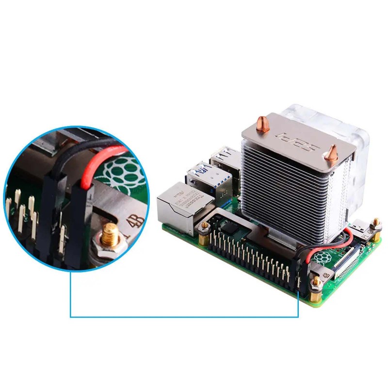 Quạt Tản Nhiệt Cpu V2.0 5 Lớp 7 Màu Cho Raspberry Pi 4b / 3b