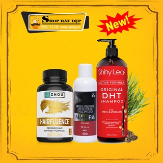  Combo Morr F5 + Dầu Gội DHT + Vitamin Tổng Hợp Hairfluence Mọc Tóc Hói Nhanh, Ức Chế DHT