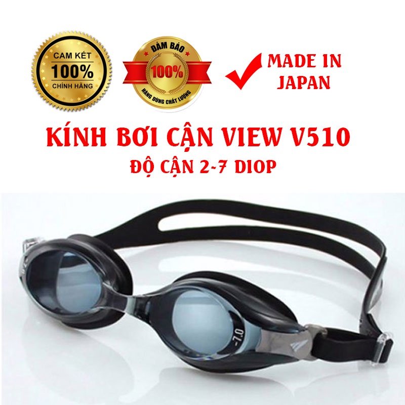 Kính bơi cận View V510 Xuất Xứ Nhật Bản từ 2-7 Diop cho trẻ em và người lớn