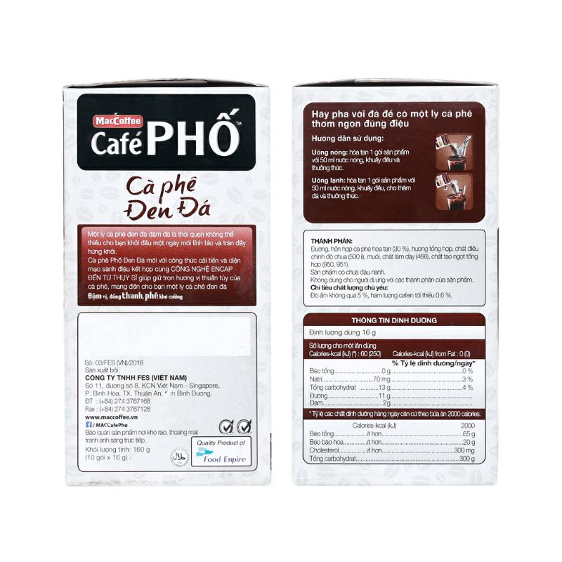 Cà Phê Phố Đen Đá - Chính Hãng