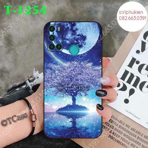 Ốp lưng dẻo Vsmart Joy 4 in hình Mặt trăng xanh