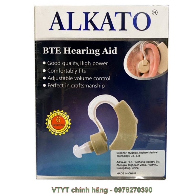 Máy trợ thính cho người già, tai nghe trợ thính không dây Alkato VT-113 cho người điếc, người già
