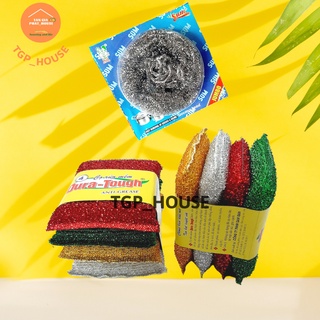 Combo 4 miếng rửa chén bát vân kim tuyến tiện lợi