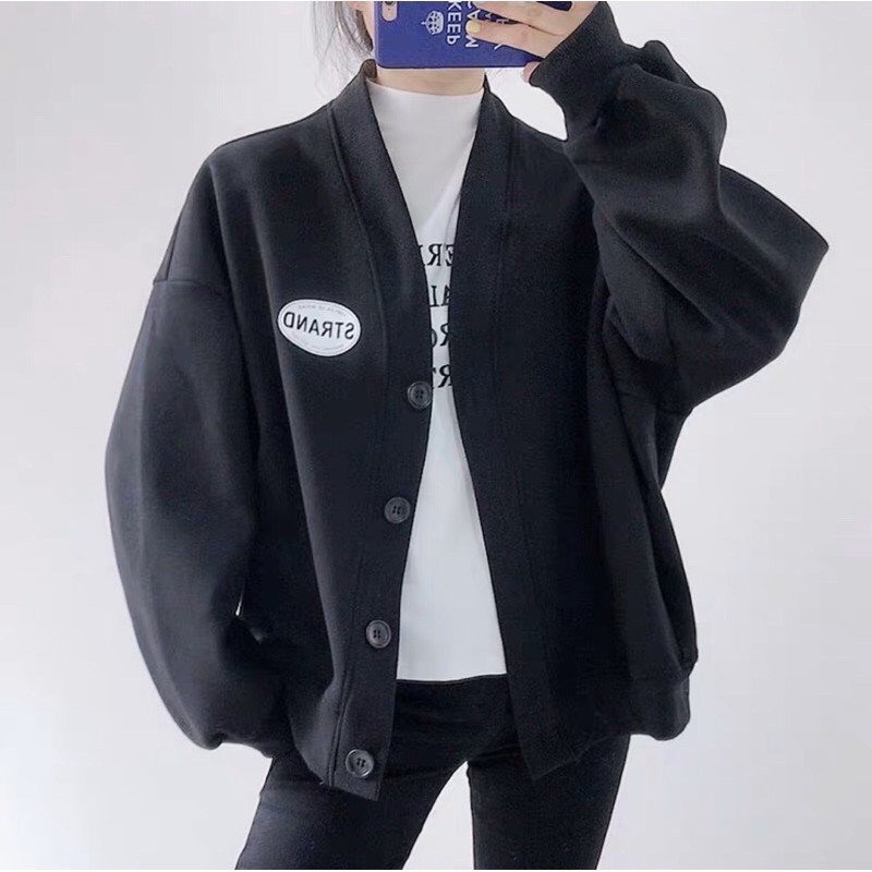 ÁO khoác nỉ cadigan 4 cúc cài Áo khoác unisex Size dưới 65kg ❤️