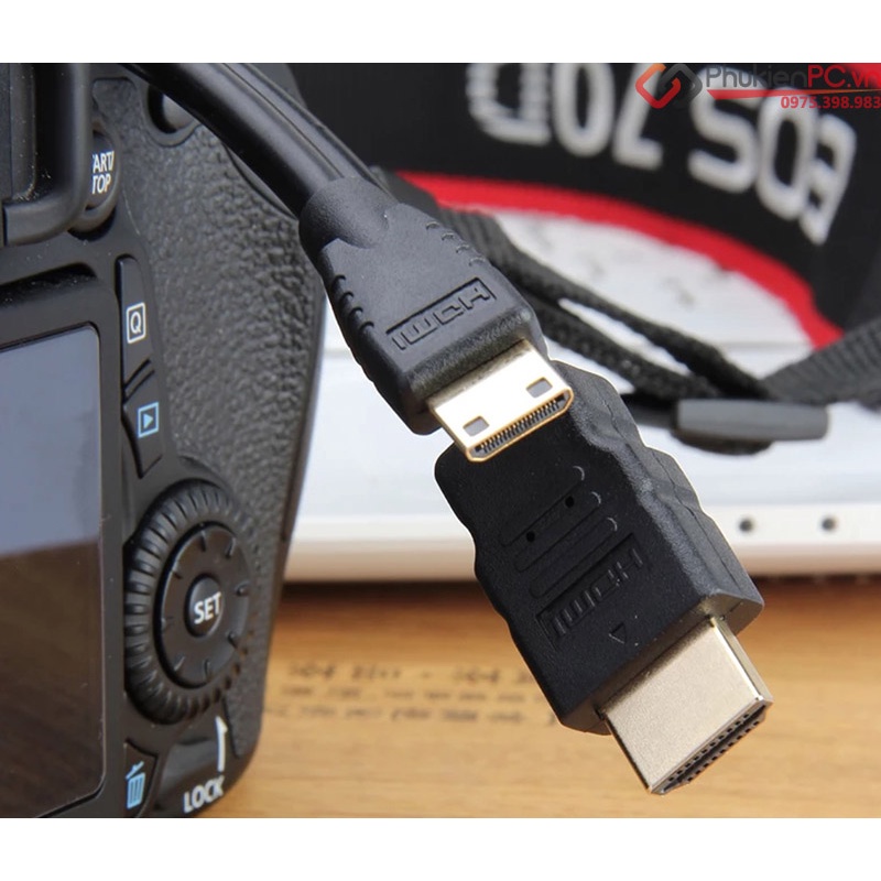 Dây cáp Mini HDMI sang HDMI dài 0.5M 1M 2M 3M 5M 10M cho máy ảnh, máy quay phim