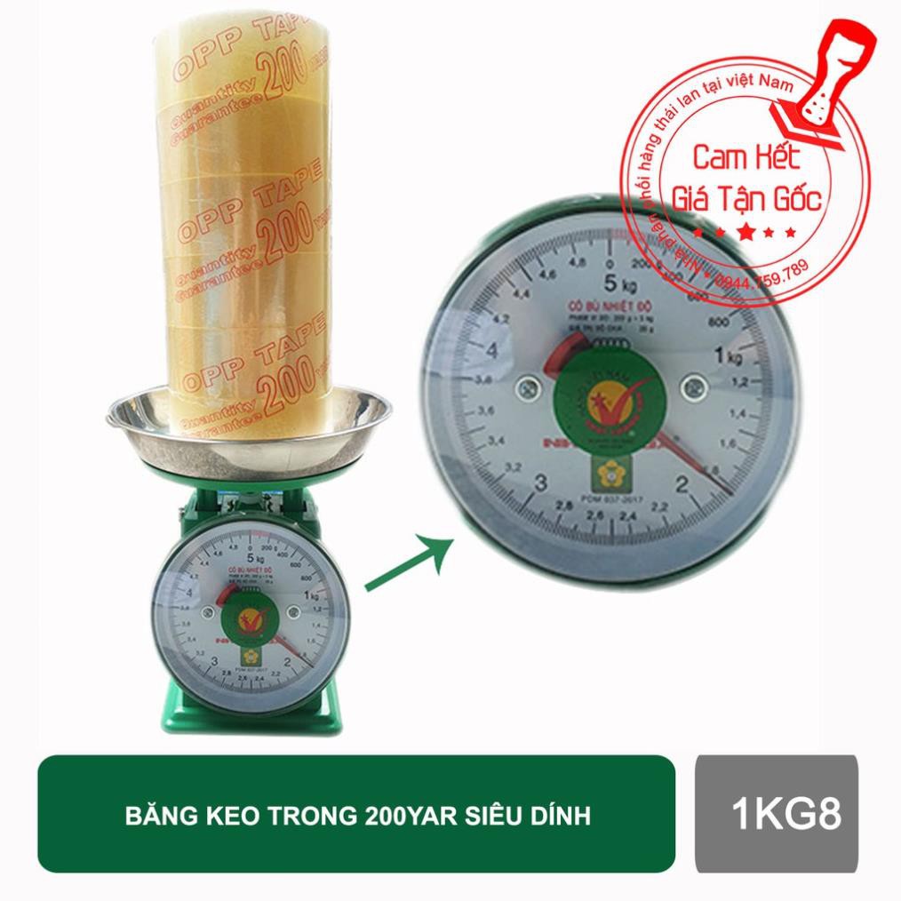 Combo 1 cây Băng keo TRONG loại 2kg 200yar siêu dính loại 6 cuộn {GIÁ HỦY DIỆT}