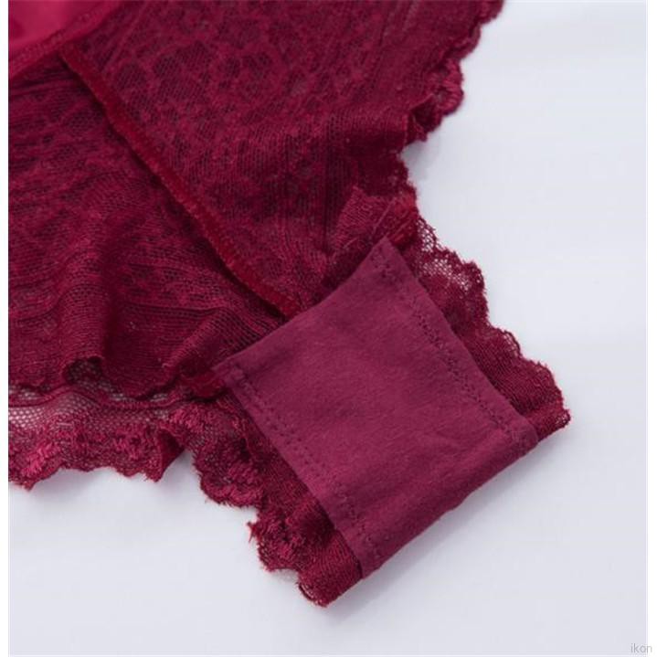 Quần lót cotton lưng thấp phối ren hoa thiết kế quyến rũ cho phái nữ