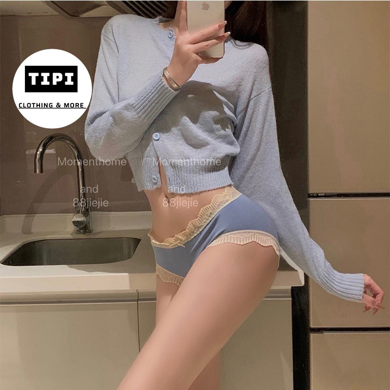 Lố 10 quần lót cotton pha ren mã 165 chất đẹp