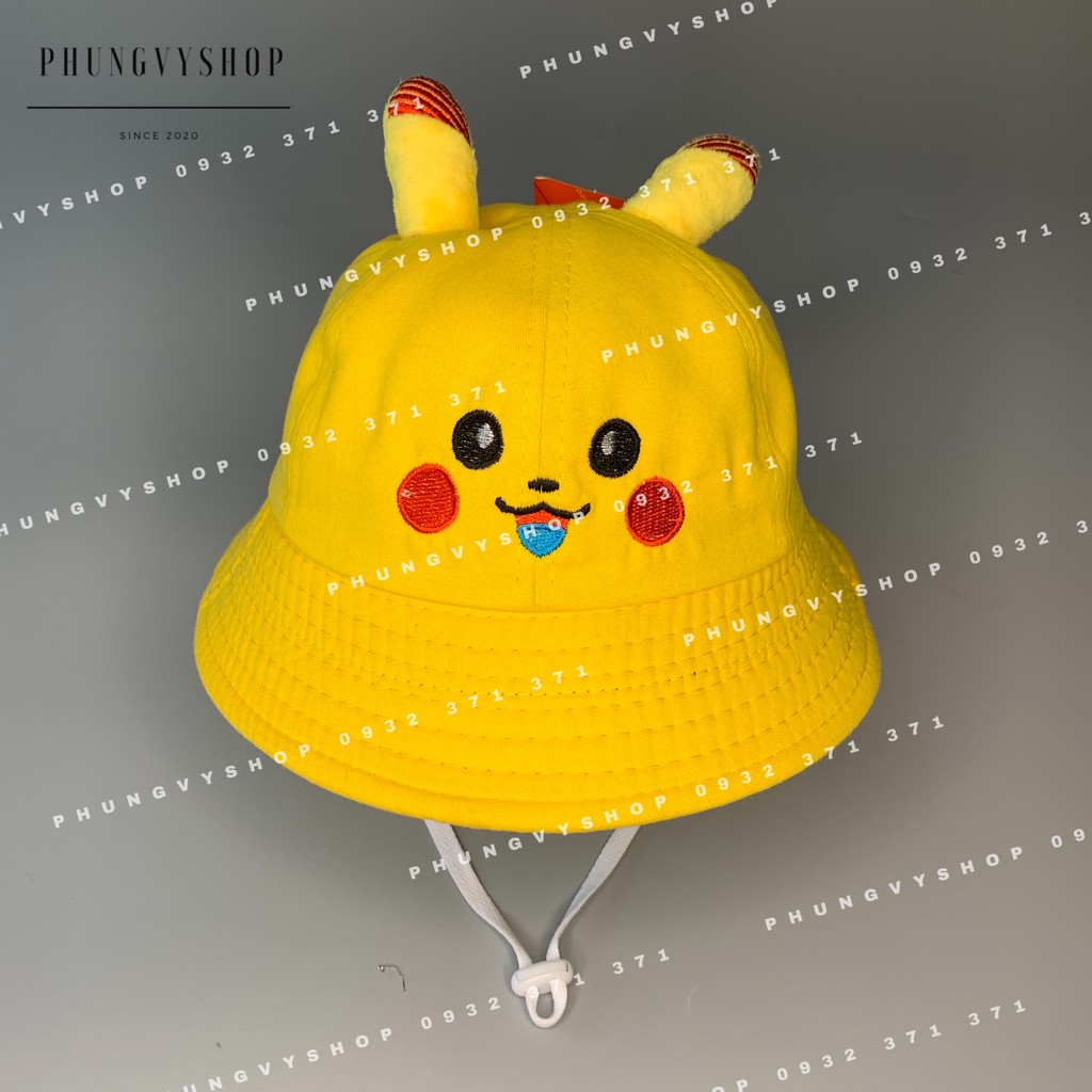 [Bé 3-6 TUỔI-vòng đầu53cm] Mũ TAI BÈO VÀNH PI NỈ- nón BUCKET bé