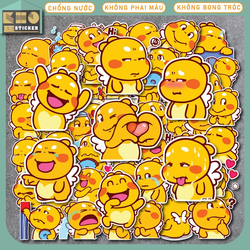 Set 50 Sticker chống nước giá rẻ - Hình Dán Sticker Chất Liệu Decal Cắt Sẵn Dán Mũ Bảo Hiểm, Điện Thoại, Laptop, Vali