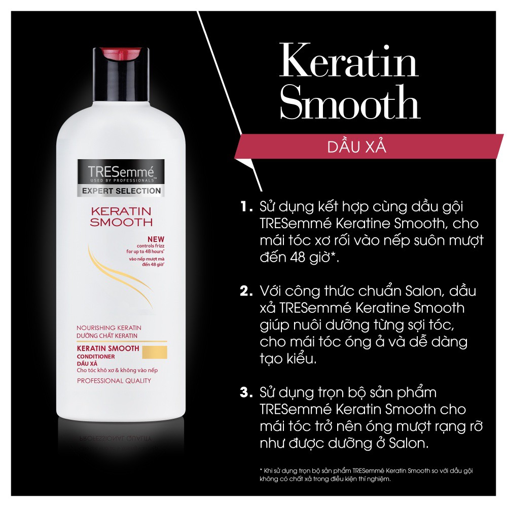 Dầu xả Tresemme Keratin Smooth dành cho tóc xơ 340g