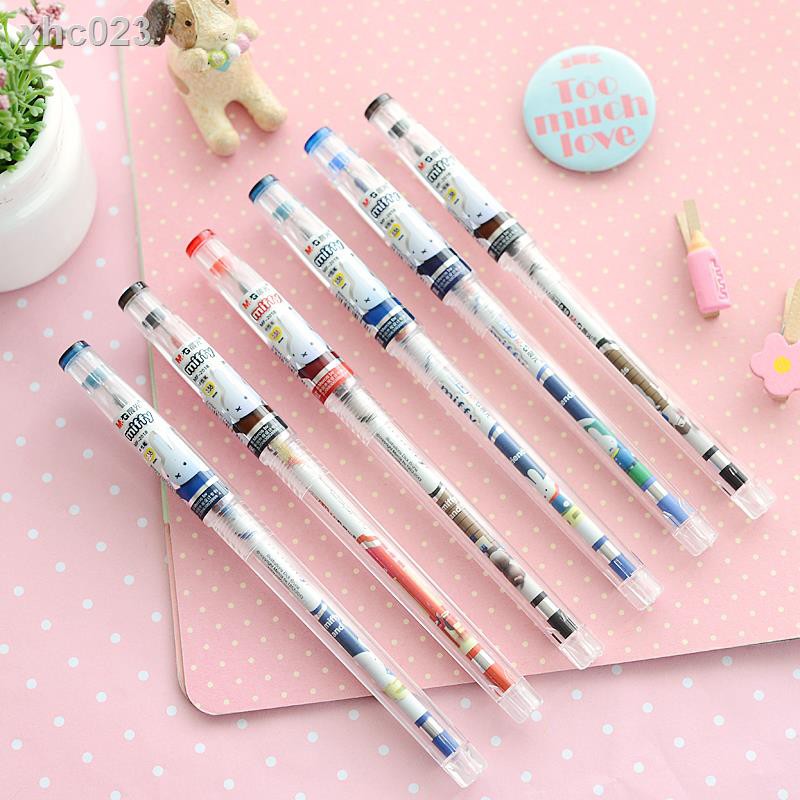 Bút Bi☊Bút Mực Gel Ngòi 0.38 MF2018 In Họa Tiết Thỏ Miffy Hoạt Hình Sáng Tạo