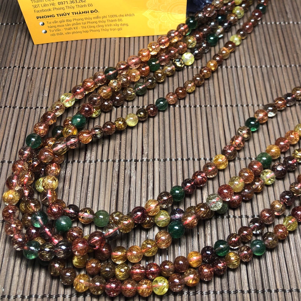 Chuỗi Vòng Tóc Tam Tài VIP 6A size 6 - 6.5mm - Cầu Tài Lộc, May Mắn, Công Việc Hanh Thông - Phong Thủy Thành Đô