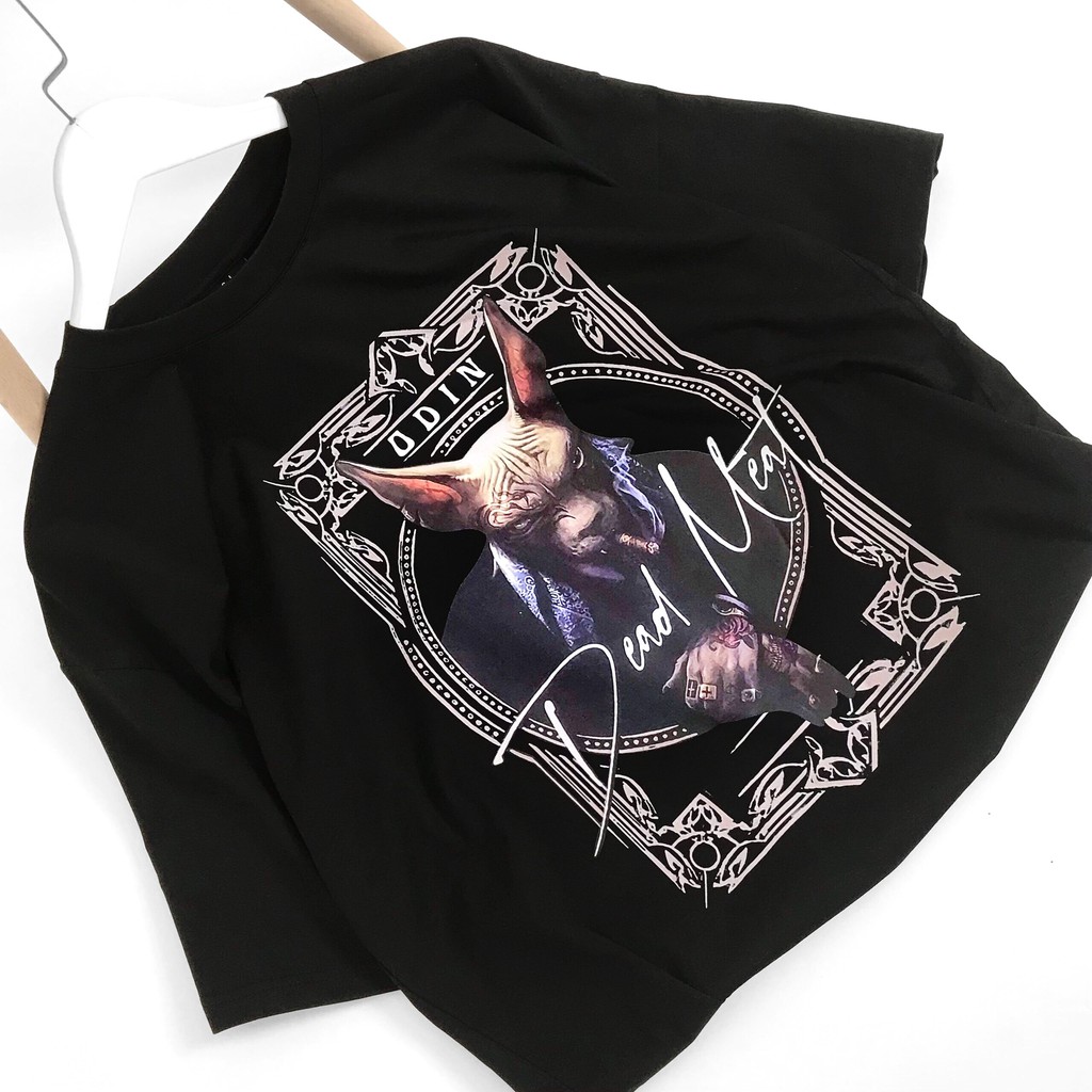 Áo thun tay lỡ Oversize The Boss Cat, áo phông cotton nam nữ unisex, ODIN CLOTHING | BigBuy360 - bigbuy360.vn