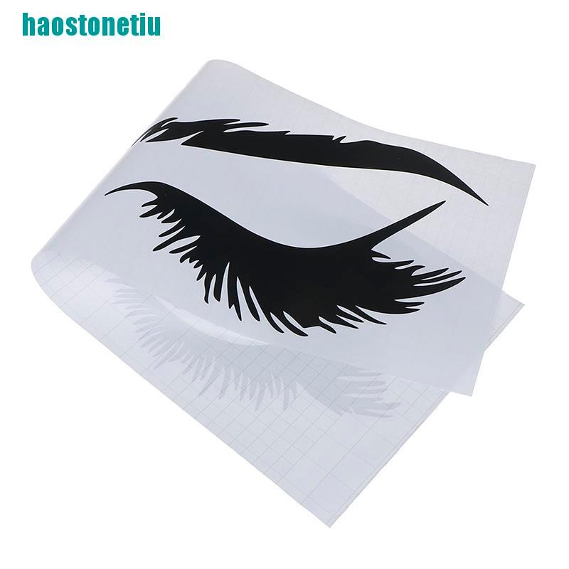 (Haos) Sticker Dán Tường Hình Cặp Lông Mi Quyến Rũ