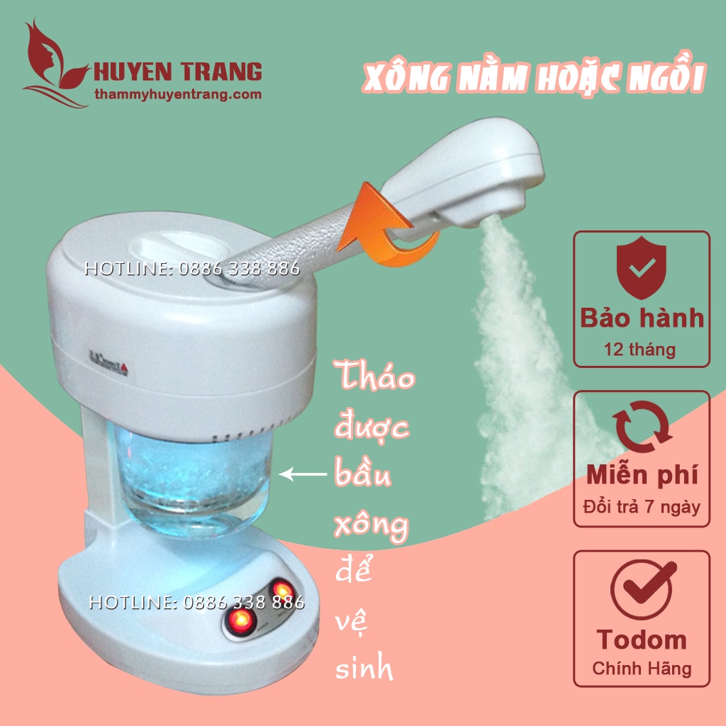 Combo Máy Xông Hơi Mặt DT03 Và Máy Hút Mụn Lucass LUS02 Bảo Hành 12 Tháng Thẩm Mỹ Huyền Trang