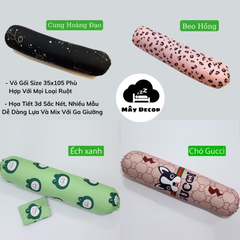 Vỏ gối ôm - vỏ gối dài 35x100cm nhiều hoạ tiết | BigBuy360 - bigbuy360.vn