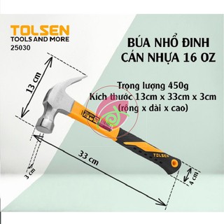 Búa Đầu Sừng Tolsen 25030 (450g)