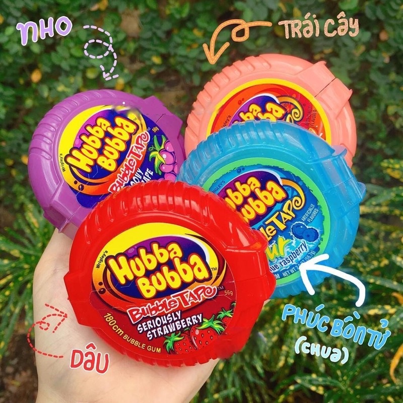 Kẹo Gum cuộn Hubba Bubble Rolls Thái Lan 56g