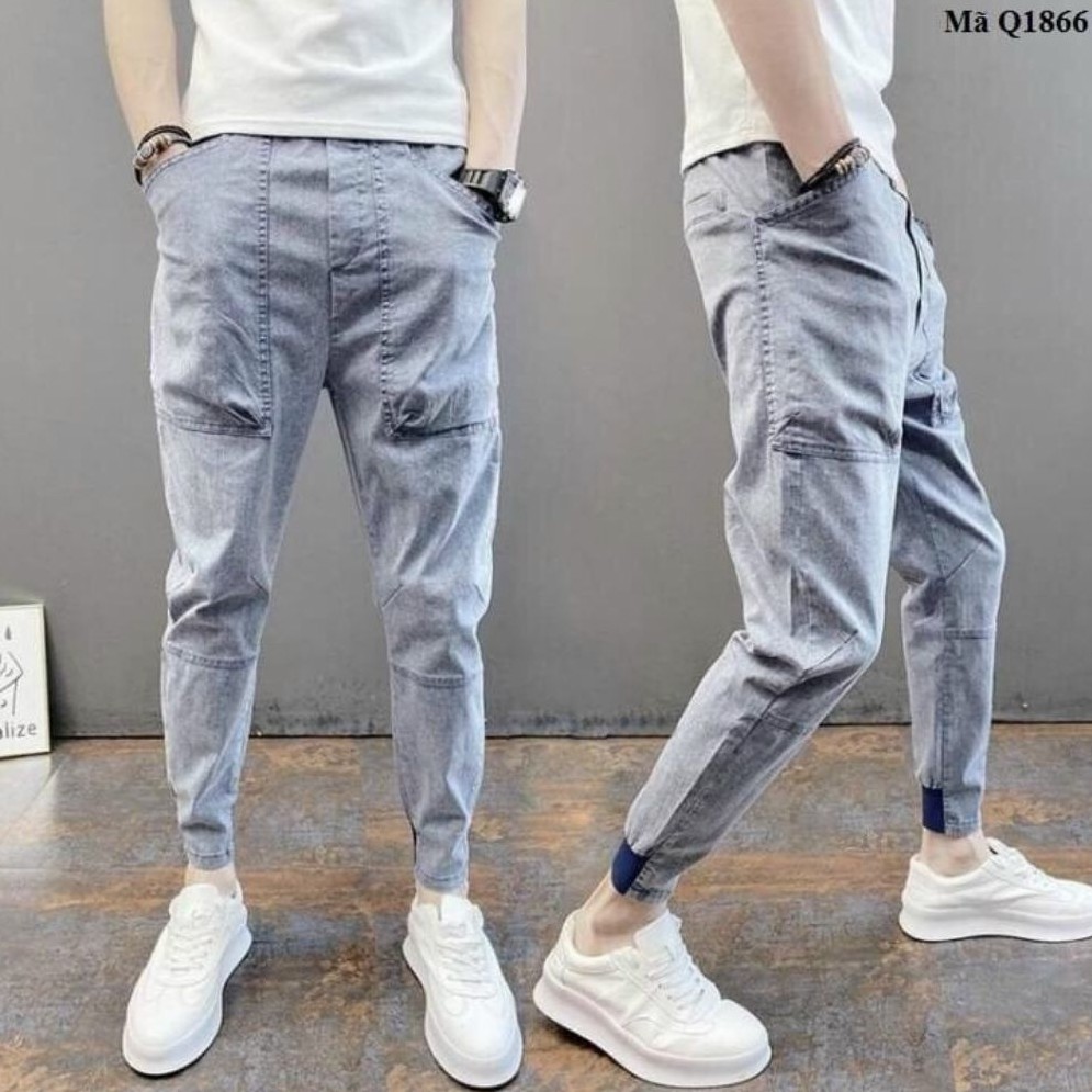 Quần Jean Nam Chất Bò DR870RT Ống Côn Xám Cá Tính Trẻ Trung | BigBuy360 - bigbuy360.vn
