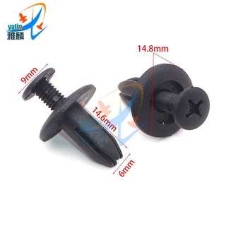 Bộ 100 ốc vít nhựa tấm chắn bùn 6mm gắn cản lòng dè ( loại tốt ) phù hợp nhiều dòng xe ô tô