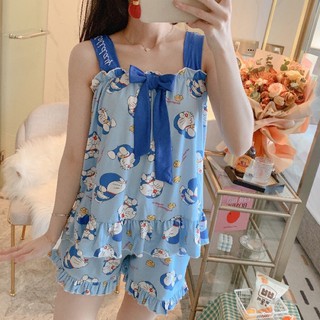 Bộ Đồ 2 Dây Kèm Nơ Doremon Doraemon