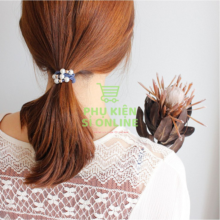 Dây cột tóc đính hạt co giãn phong cách Hàn Quốc xinh Store4girls
