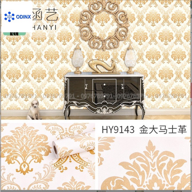 Giấy Dán Tường Trơn Phòng Ngủ Cuộn 10m Có Keo Sẵn Khổ 45cm Đẹp Giá Rẻ ODINX
