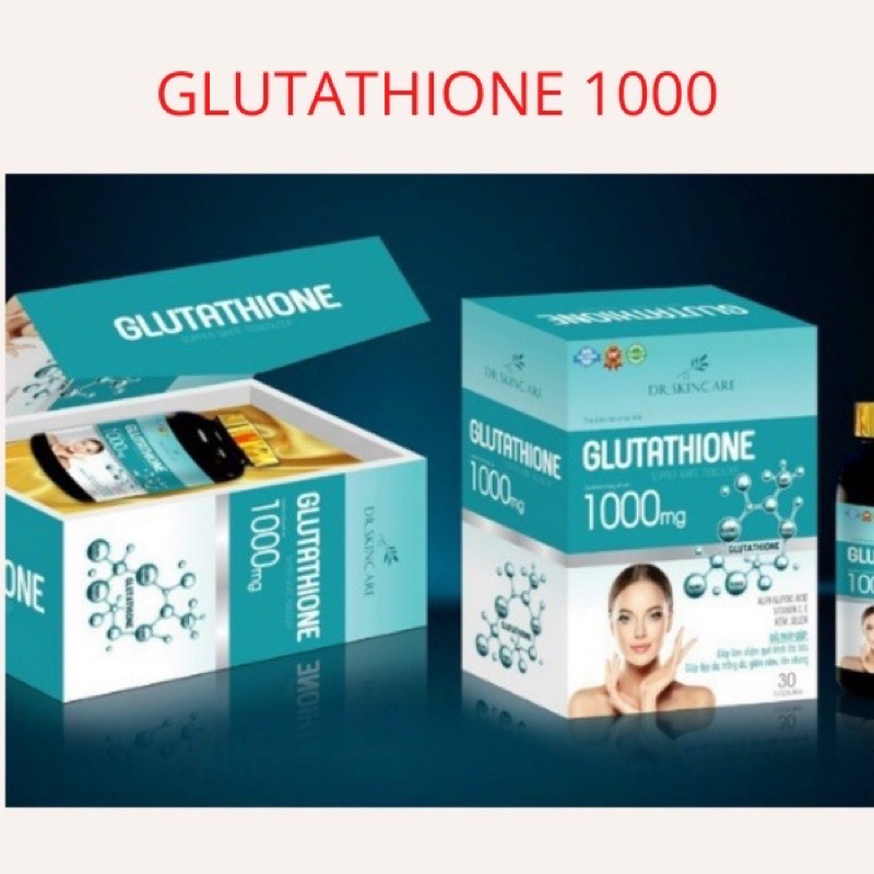 Viên uống trắng da Glutathione 1000mg mịn da cam kết hiệu quả sau 1 tháng