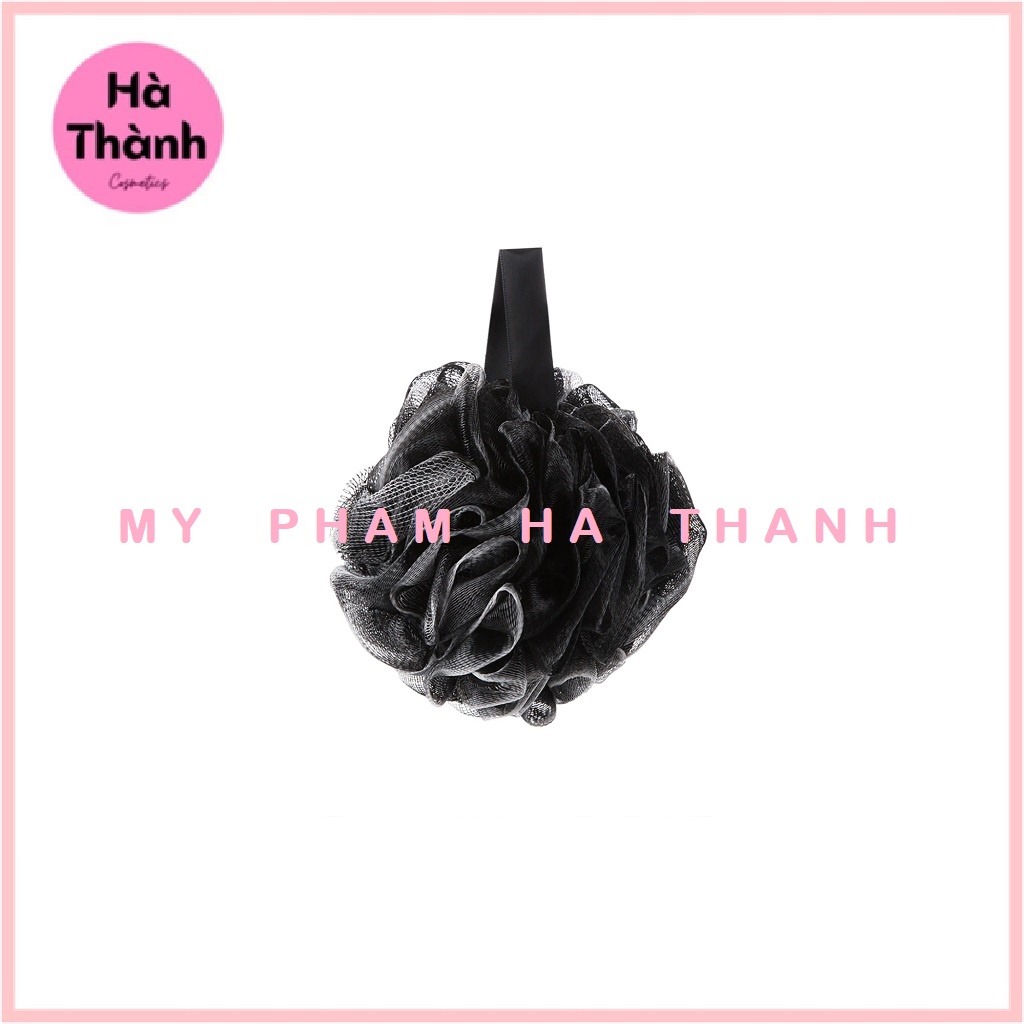 Bông tắm than tre hoạt tính làm sạch, loại bỏ tế bào chết 12cm Hà Thành - HT247