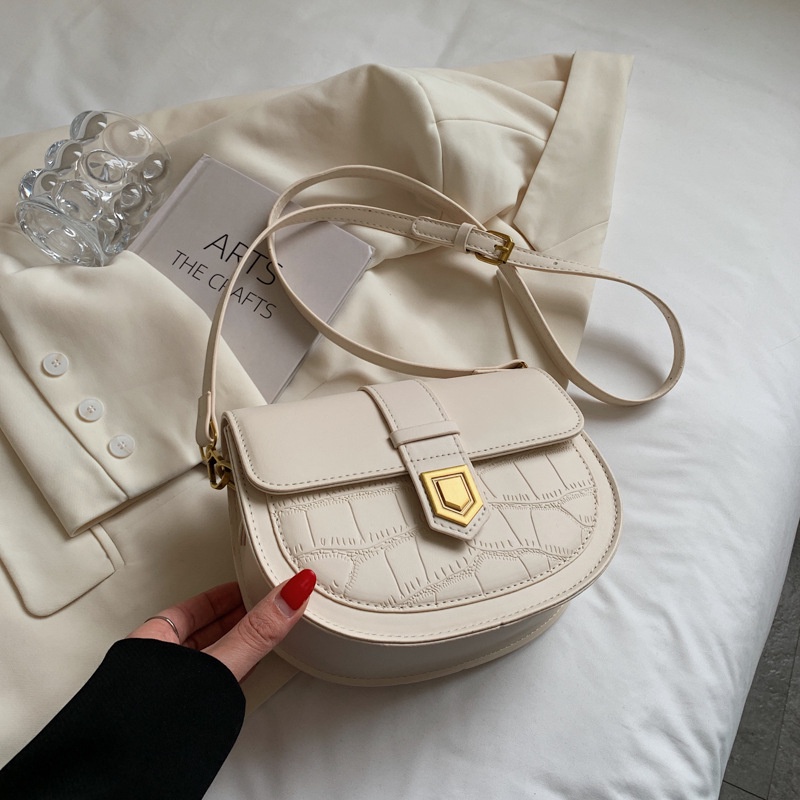 Túi kẹp nách, túi xách đeo vai đeo chéo nữ dáng hộp 1 dải HT75