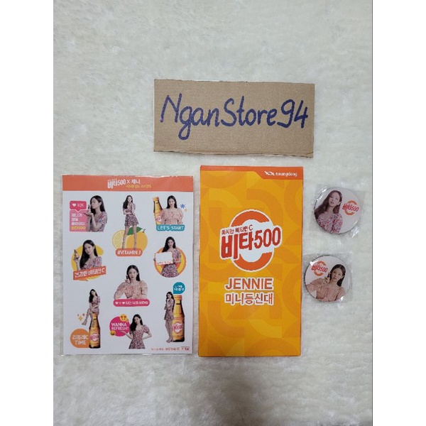 Ảnh sticker, mô hình để bàn mini, nam châm hình Jennie Blackpink x Vita500
