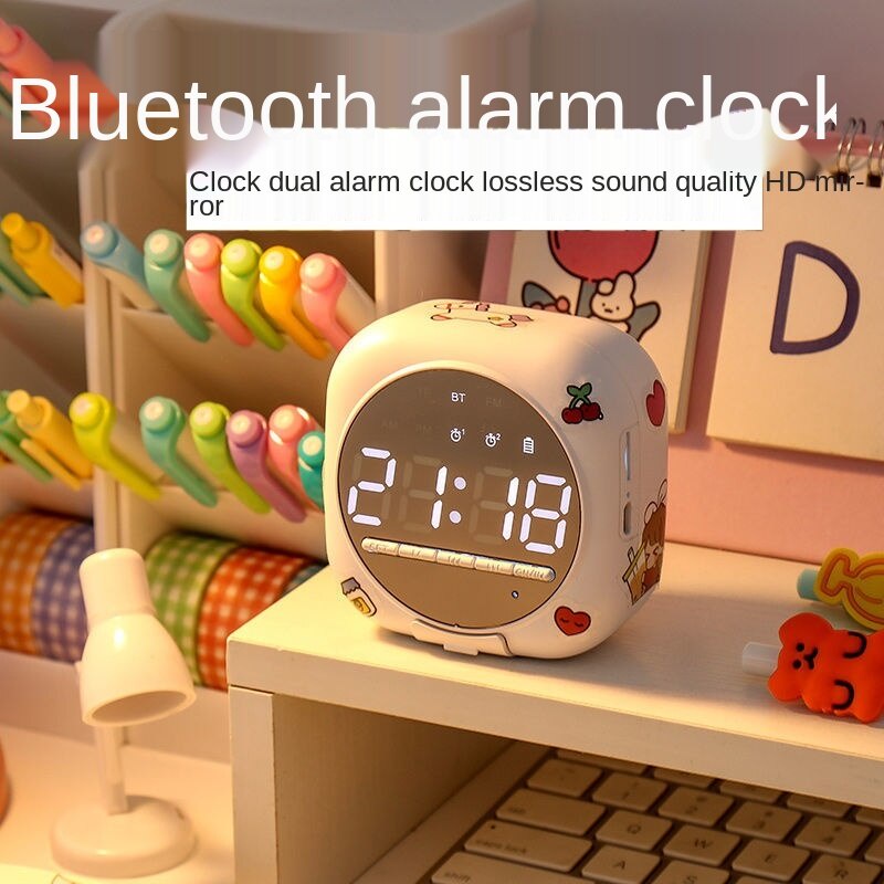 Loa Bluetooth Không Dây Mini Hình Đồng Hồ Hoạt Hình Dễ Thương Đa Năng