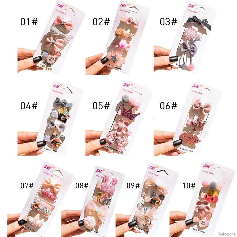 Set 4 kẹp tóc xinh xắn cho bé gái