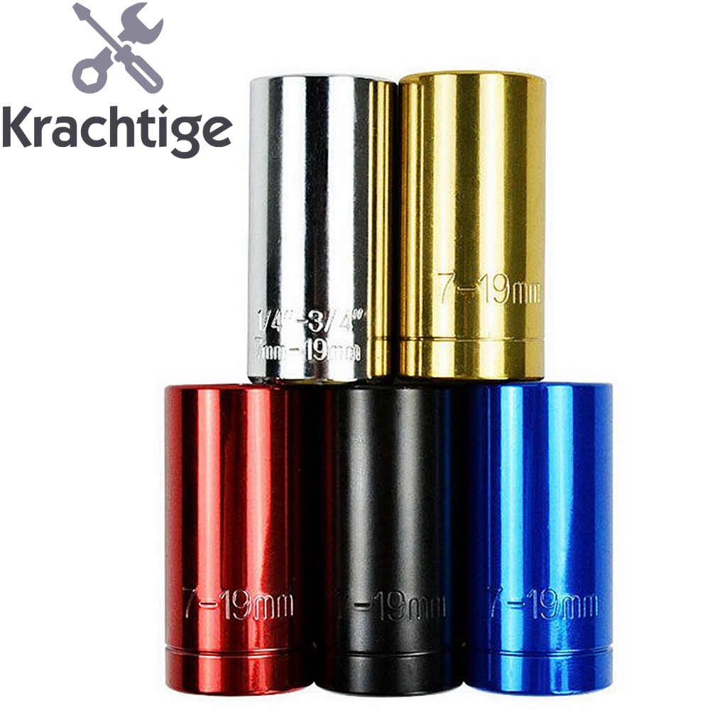 1 cờ lê 7-19mm màu sắc kèm 1 thanh nối 1/4 inch